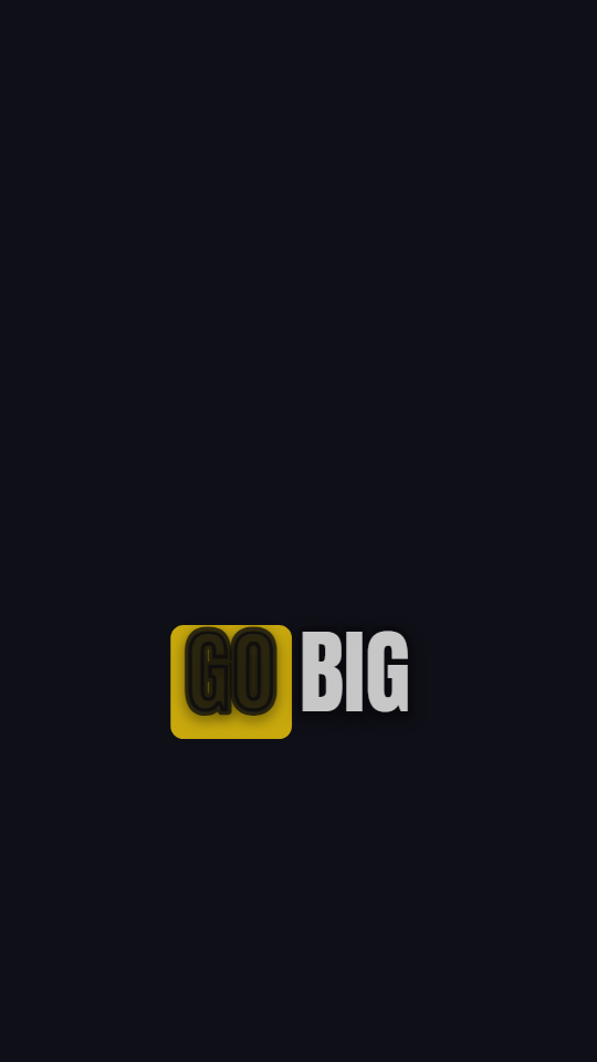 Bold viral captions — the words “GO BIG” burned into a 9:16 video frame